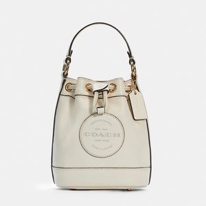 Coach Mini Dempsey Drawstring Bucket Bag 15 With Coach Patch